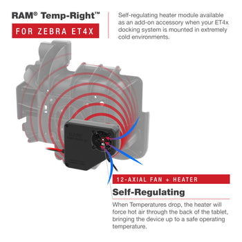 RAM® Temp-Right™ Dock Heating Module for Zebra ET4x